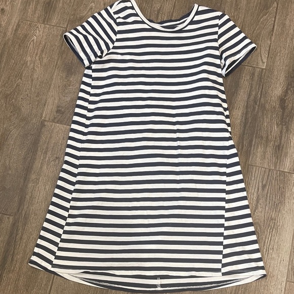 Melrose and Market Navy and White Striped Tee Shirt Dress - Picture 2 of 7